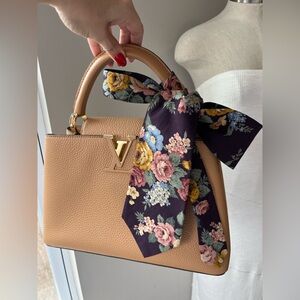 Cravate de France floral tie deep purple magenta base w/ blue pink gold flowers